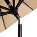 12-Year-Non-Fading, 9Ft Premium Sunbrella Patio Umbrella, Hand-Crank, Button-Tilt, Bronze Frame, Heather Beige Fabric