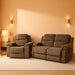 Corduroy Living Room Furniture Set Reclining Sofa Set Loveseat Furniture Sets in Living Room Sofa Recliners(Sofa+Loveseat, Taupe Corduroy)
