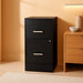 Office Dimensions 22" Deep 2 Drawer Metal SOHO Vertical File Cabinet, Inch, Black