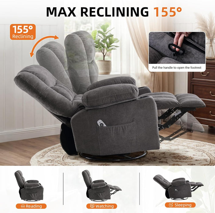 Rocker Recliner Chair with Massage and Heat