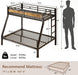TwinOverFull Bunk Bed With Industrial Guardrail System