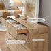 6 Drawer Dresser for Bedroom, 54" Wide Chest of Drawers with Thick Wood Design, Handleless, Modern Bedroom Dresser, Storage Organizer for Living Room/Entryway/Hallway, Natural Oak