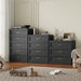 5 Drawer Metal Dresser, Heavy Duty Steel Storage Dresser with Smooth Glide Drawers,Anti-Tip Safety Metal Chest of Drawers for Entryway, Bedroom, Modern Industrial Style,Black