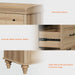 Oak Dresser Featuring Six Deep Drawers StorageUnit
