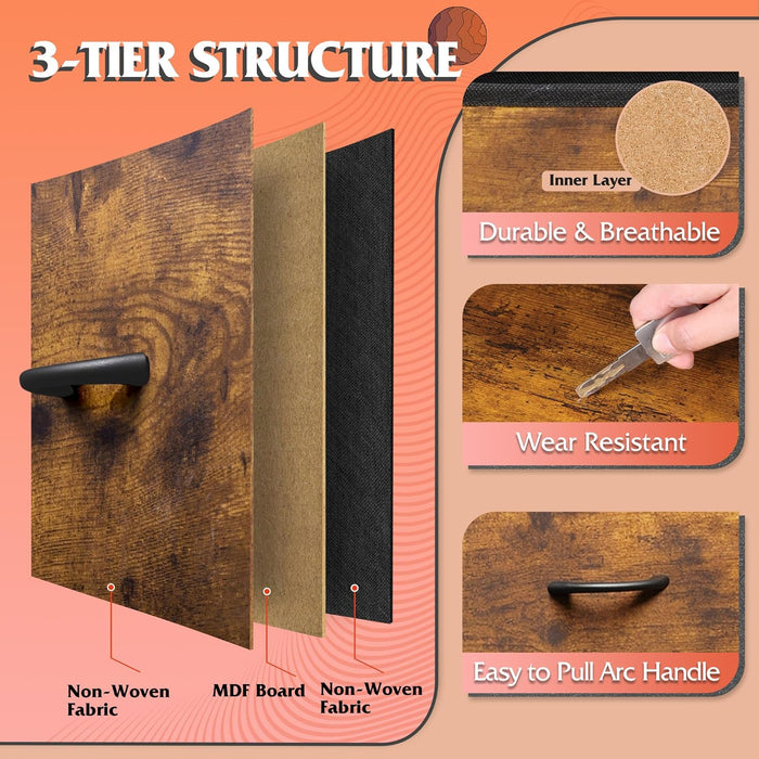 FiftyFourInch Rustic Brown Dresser TV Console Cabinet