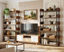 Six Tier Rustic Brown Bookshelf Storage OrganizerPro