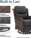 Luxury Outdoor Swivel Rocker Patio Chairs of 2 with Side Table