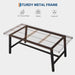 71" Large Kitchen Table, Industrial Wood Dining Table, Rustic Birch