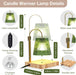 50W Candle Warmer Lamp with Timer & Dimmer - Electric Wax Melt Warmer, Adjustable Height, Wood Base, 2 Bulbs, Gift Packaging for Christmas, Birthday, Home Decor, Mother'S Day, Bedroom(Green)