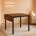 Folding Dining Table, Drop Leaf Extendable, for Small Spaces, Seats 2-4 People, Industrial, 33.3 X 30.7 X 30 Inches,Brown