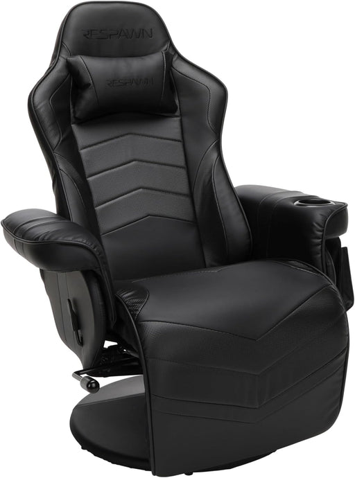 900 Gaming Recliner - Video Games Console Recliner Chair, Computer Recliner, Adjustable Leg Rest and Recline, Recliner with Cupholder, Reclining Gaming Chair with Footrest - Black