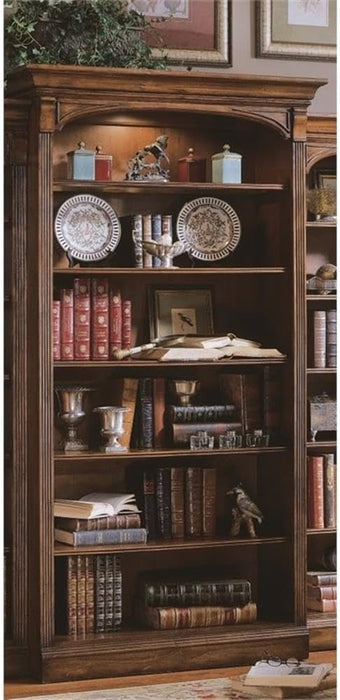 Set of 2 Contemporary Open Bookcases in Cherry Wood