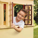 Cape Cottage Playhouse with Working Door, Windows, and Shutters - Tan, Toddlers Ages 2+ Years