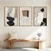 Framed Neutral Abstract Wall Art Canvas 24x36Inches