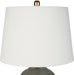 Home 23" Olive Green Ceramic Pot Table Lamp for Bedroom, Living Room, Dining Office, with White Tapered Drum Shade
