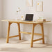 Solid Wood Writing Table - 48" W Minimalist PC Computer Desk, Oak
