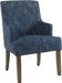 Home Decor | Upholstered Anywhere Dining Chair | Accent Chairs for Living Room & Bedroom | Decorative Home Furniture (Blue Demask)