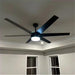 70 In. Indoor Antique Woodgrain/Black Ceiling Fan Integrated LED Light Kit with Remote Control