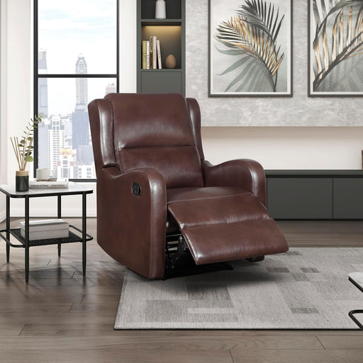 Recliner Chair Living Room Reclining Sofa Chair, Home Theater Seating Modern Recliner, Manual Recliner Sofa Chair for Living Room/Office/Apartment, Wall Hugger Recliner, Brown