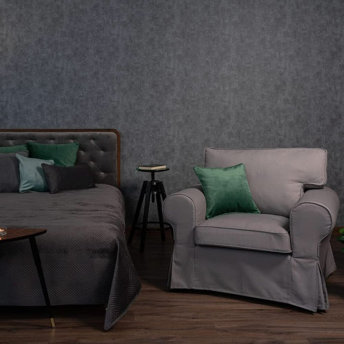 Ektorp Armchair 5 Color Cotton Cover for the IKEA Ektorp Chair Slipcover Replacement(Cotton-Grey)