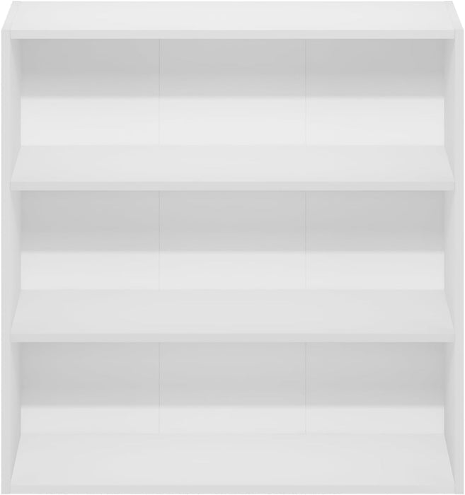 White 3Tier Open Bookcase Living Room 9.3D31.3W31.5H