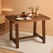 Solid Pine Farmhouse Dining Table WalnutFinish 48Inch