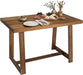 Solid Pine Farmhouse Dining Table WalnutFinish 48Inch