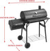 Barrel Charcoal Grill with Offset Smoker,550 Square Inches Cooking Area, Outdoor BBQ Grill with Front Shelf, Perfect for Backyard, Patio Parties and Picnics.