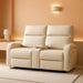 65.7" Zero Wall Recliner Loveseat with Console, 2-Seat Power Wall Hugger Sofa with Cup Holders, USB & Type-C Dual Charge Ports, for Living Room, RV PR646M2 (Beige, Loveseat with Console)