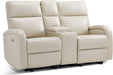 65.7" Zero Wall Recliner Loveseat with Console, 2-Seat Power Wall Hugger Sofa with Cup Holders, USB & Type-C Dual Charge Ports, for Living Room, RV PR646M2 (Beige, Loveseat with Console)