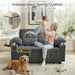 58In Sleeper Sofa Bed DarkGrey FoldableSideTable SpaceSaving