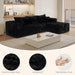 103Inch LShaped Modular Sectional Sofa EbonyVelvet