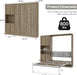 Modern Queen Size Murphy Bed, Hidden Foldable Wall Cabinet Bed Frame with Wood Slat, Space-Saving, No Spring Box Required, 95.85W'', Brown