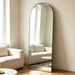 Arched Full Length Mirror, 56"X16" Black Floor Mirror for Bedroom, Wall Mounted or Leaning Dressing Mirror, Wall Mirror for Living Room, Hallway