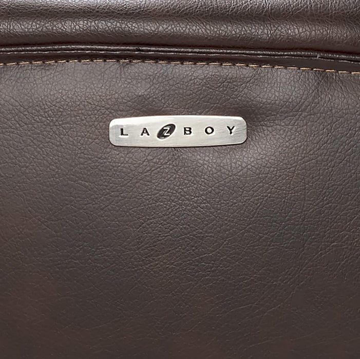 Bellamy Executive Office Chair with Memory Foam Cushions, Solid Wood Arms and Base, Waterfall Seat Edge, Bonded Leather, Brown