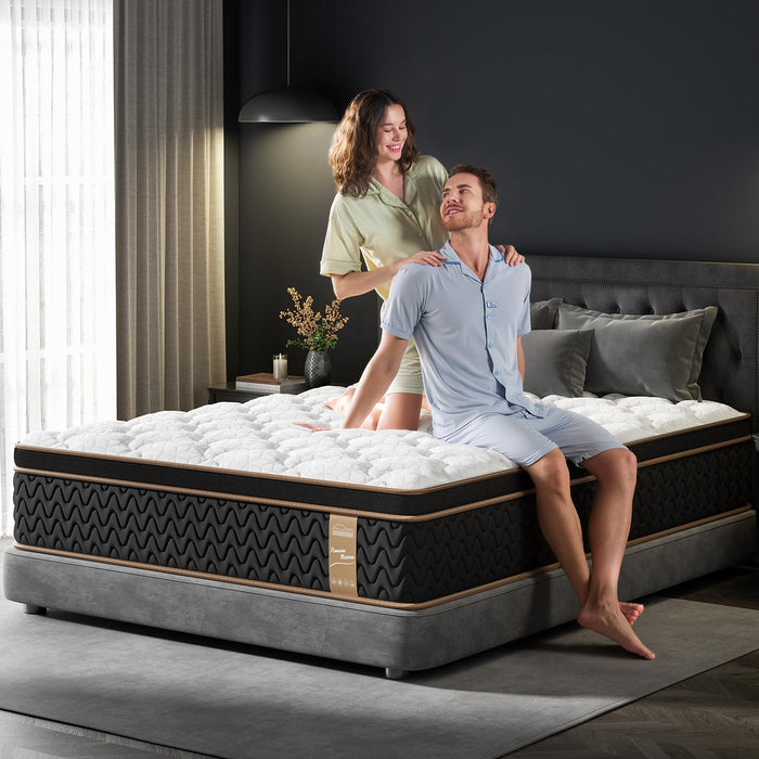 Queen 12 Inch Cooling Hybrid Mattress CertipurCertified