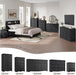 Black 7 Drawer Dresser for Bedroom, 52" Tall Chest of Drawers