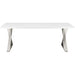 Modway Sector Modern Dining Table, White Silver