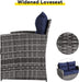 4 Piece Outdoor Patio Furniture Set, Outdoor Sectional Furniture, Wicker Sectional Conversation Sofa Set with Glass Table and Cushions (4 Piece Navy)