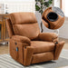 Brown Power Recliner with Massage & Heat