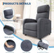 Recliner Chair for Adults, Lazy Recliner Ergonomic Adjustable Single Sofa Enhanced with Side Pocket, Tall Back, Wide Arms & Padded Seat, Home Theater Seating for Living Room