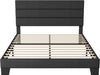 Queen Size Platform Bed Frame with Fabric Upholstered Headboard