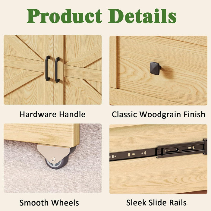 Murphy Bed with Built-In Charging Station, Space-Saving Murphy Bed Chest Twin with Drawer, Foldable, for Home Office Guest Room Bedroom,Natural