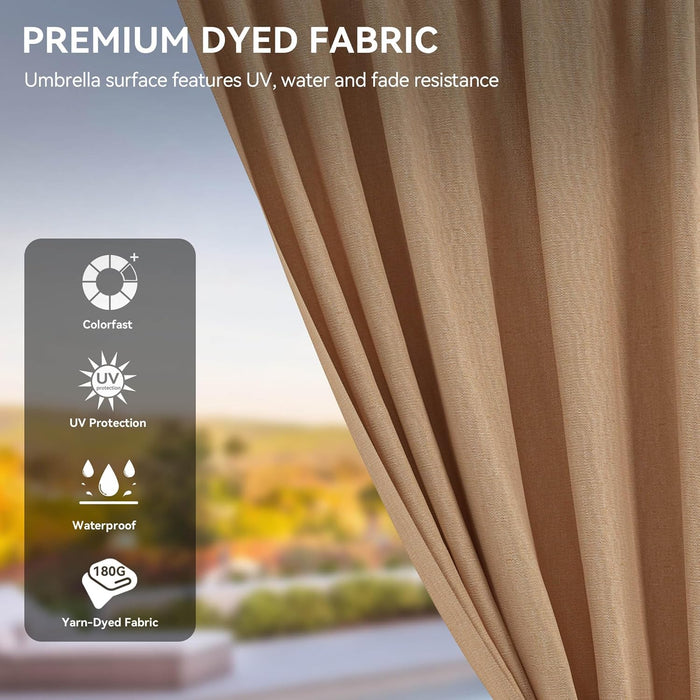 12X18FT Meatl Hardtop Gazebo Metal Double Roof Canopy Galvanized Iron Aluminum Pillar Garden Tent Curtains Netting for Patios Backyards Decks Lawns