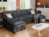 110" U-Shaped Sectional Sofa with Double Chaise