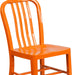 Gael Commercial Grade 2 Pack Orange Metal Indoor-Outdoor Chair