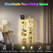 FortySevenInch White LED Bookcase With Ambient Lights