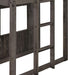 Antique Gray TwinOverFull BunkBedWithRoofAndGuardrails