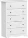 White Sonoma Dresser with 5 Drawers