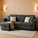 79 Inch Corduroy Upholstered Sectional Sofa Charcoal